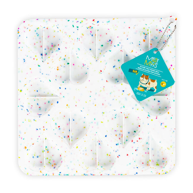 Messy Mutts Silicone Bake & Freeze Heart-Shaped Treat Making Mold - Confetti image number null