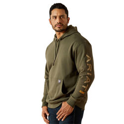 Ariat Men's Rebar Graphic Hoodie - Grape Leaf/Dried Herb