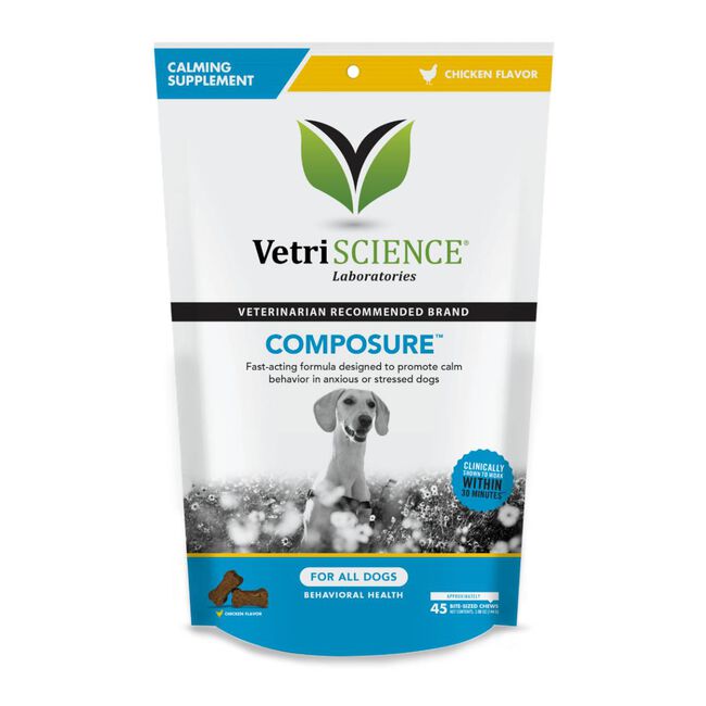 VetriScience Composure Chicken Flavored Calming Chews for Dogs image number null