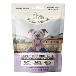 Badlands Ranch Superfood Complete Grain-Free Air-Dried Dog Food - Lamb & Venison Recipe