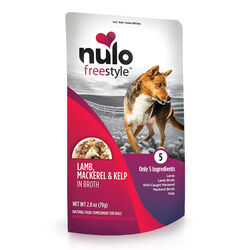 Nulo FreeStyle Meaty Topper for Dogs - Lamb, Mackerel & Kelp in Broth Recipe - 2.8 oz