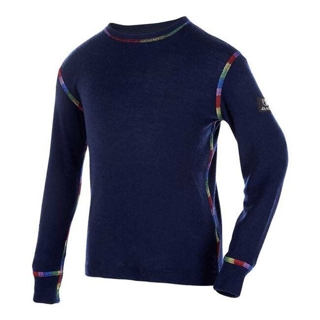 Janus Kids' Rainbow Wool Long Sleeved Shirt - Navy image number null