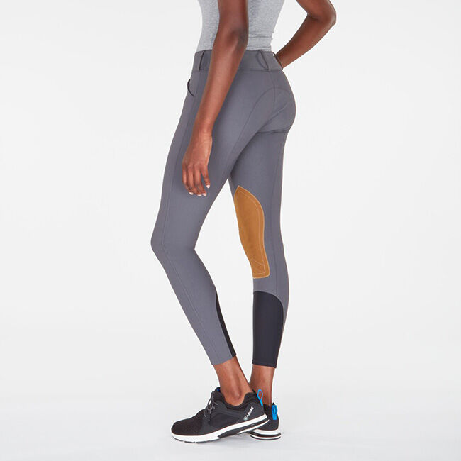 Tailored Sportsman Women's Mid Rise Front Zip Boot Sock Breech - Graphite/Tan image number null