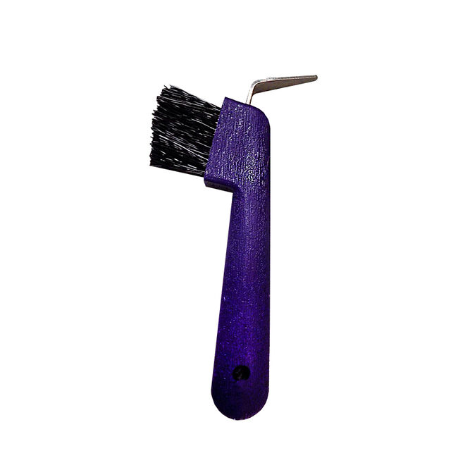 Roma Deluxe Hoof Pick w/Brush - Purple image number null