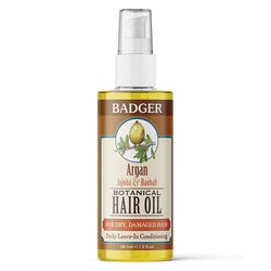 Badger Argan Hair Oil for Dry Damaged Hair - 2 oz