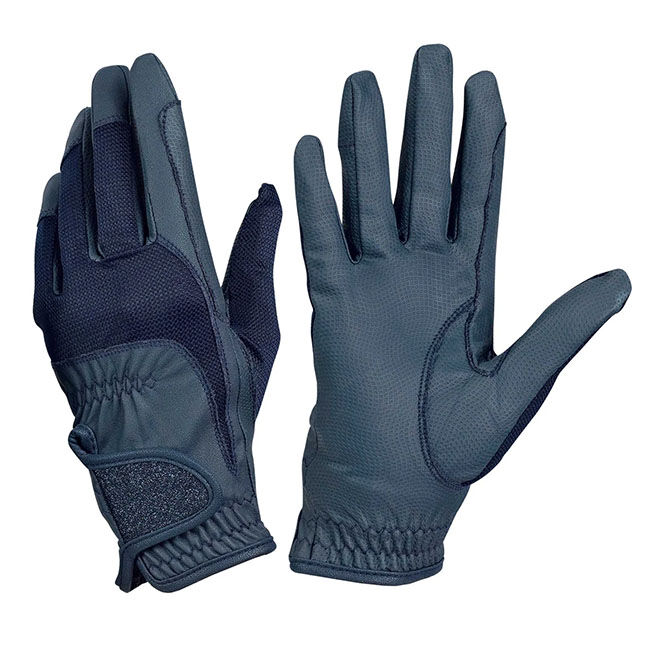 Ovation Women's Pro-Grip Glitter Riding Show Gloves - Navy image number null