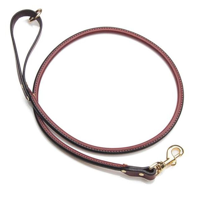 Mendota Pet Rolled Leather Snap Leash - Chestnut - Closeout image number null