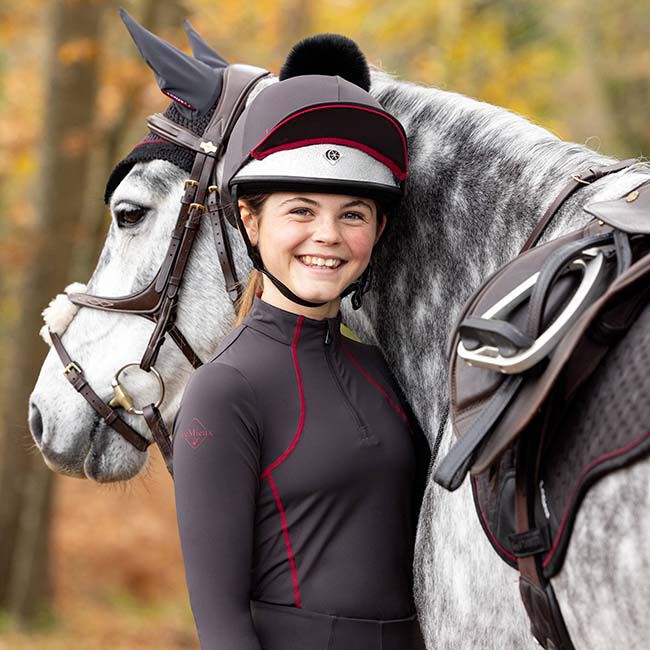 LeMieux Pippa Hat Silk - Cinder - Closeout image number null