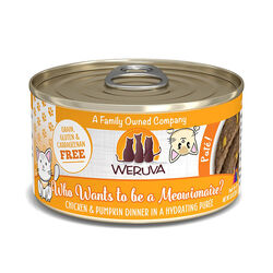 Weruva Cat Pat&eacute; - Who Wants to be a Meowionaire? - Chicken & Pumpkin Dinner in a Hydrating Pur&eacute;e - 3 oz