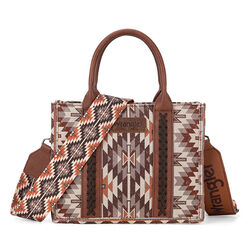 Wrangler Southwestern Dual-Sided Printed Crossbody Tote - Brown