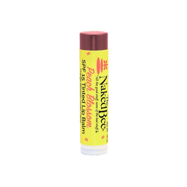 Naked Bee SPF 15 Tinted Lip Balm - Peach Blossom image number null