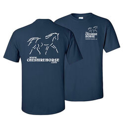 The Cheshire Horse Unisex Logo T-Shirt - Navy