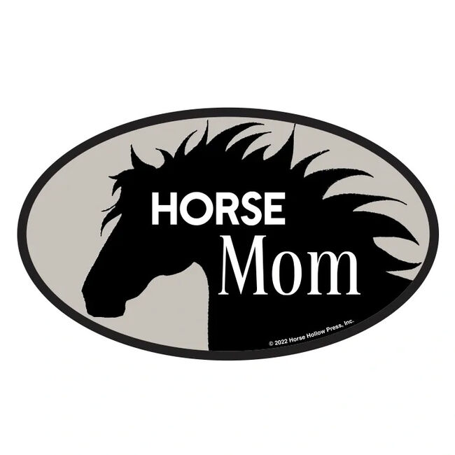 Horse Hollow Press Oval Bumper Sticker - "Horse Mom" image number null