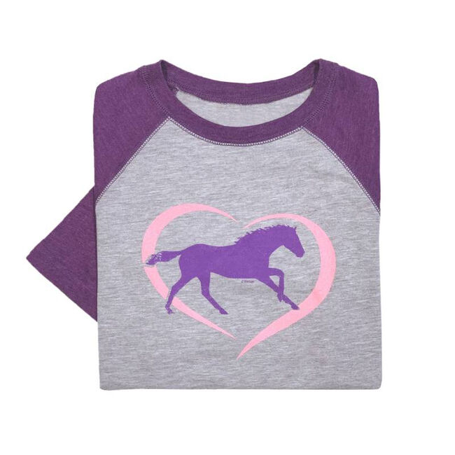 Stirrups Horse Heart Youth Long Sleeved Tee Shirt image number null