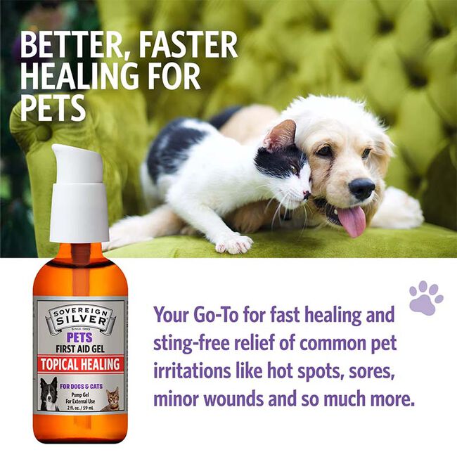 Sovereign Silver Pets First Aid Gel - Topical Healing for Dogs & Cats image number null
