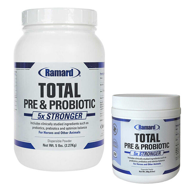 Ramard Total Pre & Probiotic Equine Powder 240 gram jar, 5 lb. jar or an oral syringe image number null