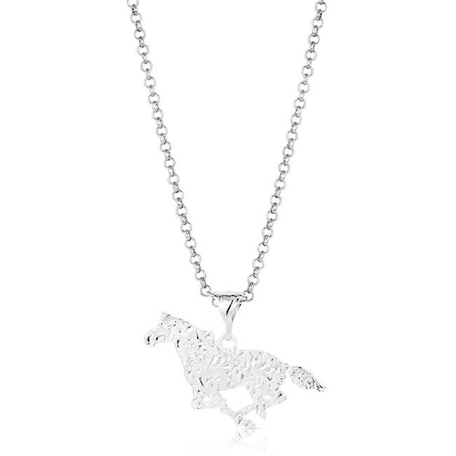 Montana Silversmiths Out West Running Horse Necklace image number null