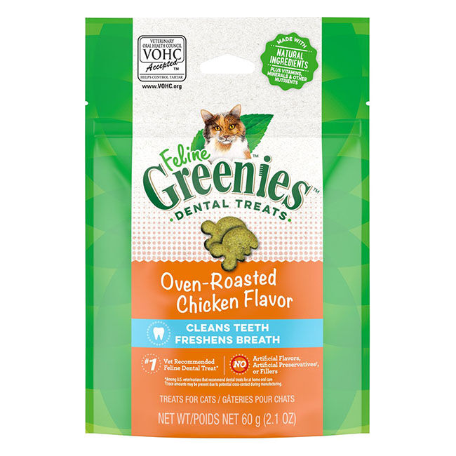 Greenies Feline Dental Treats - Oven-Roasted Chicken Flavor image number null