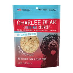 Charlee Bear Original Crunch Dog Treats - Turkey Liver & Cranberry Flavor - 16 oz
