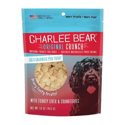 Charlee Bear Original Crunch Dog Treats - Turkey Liver & Cranberry Flavor
