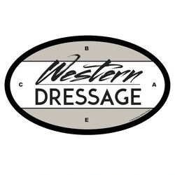 Horse Hollow Press Oval Bumper Sticker - "Western Dressage"