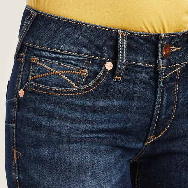 Ariat Women's R.E.A.L. Mid Rise Octavia Straight Jean - Burbank image number null