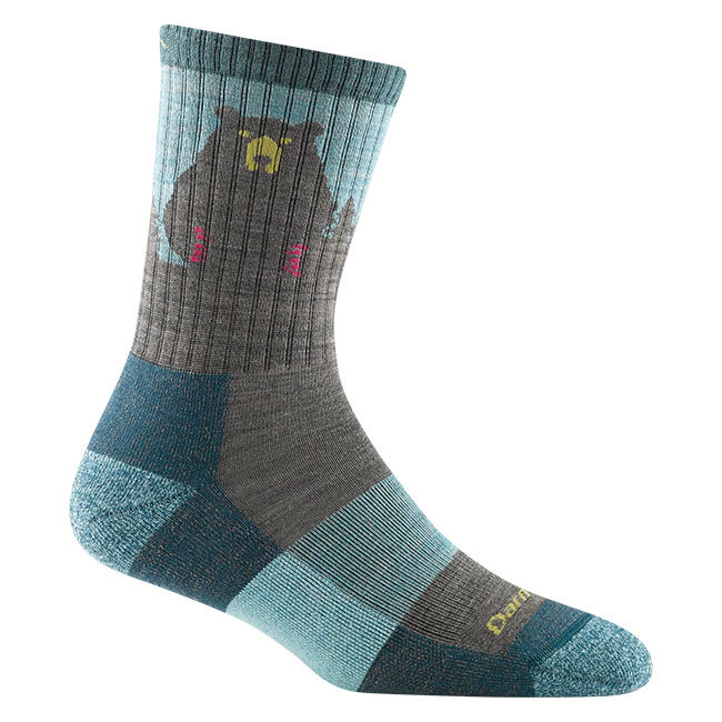 Darn Tough Women's Bear Town Micro Crew Lightweight Hiking Sock - Aqua image number null