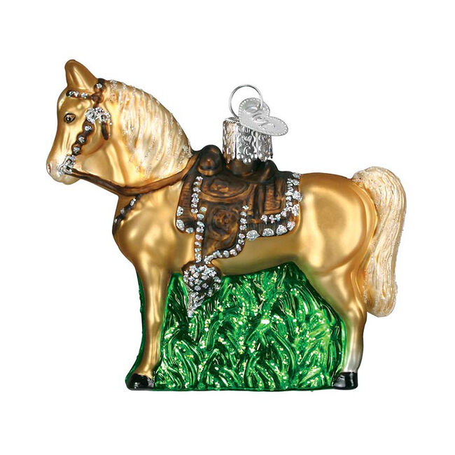 Old World Western Horse Ornament  image number null