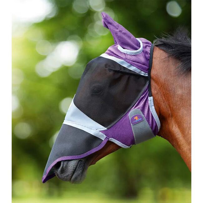 Shires Deluxe Fly Mask with Ears and Nose image number null