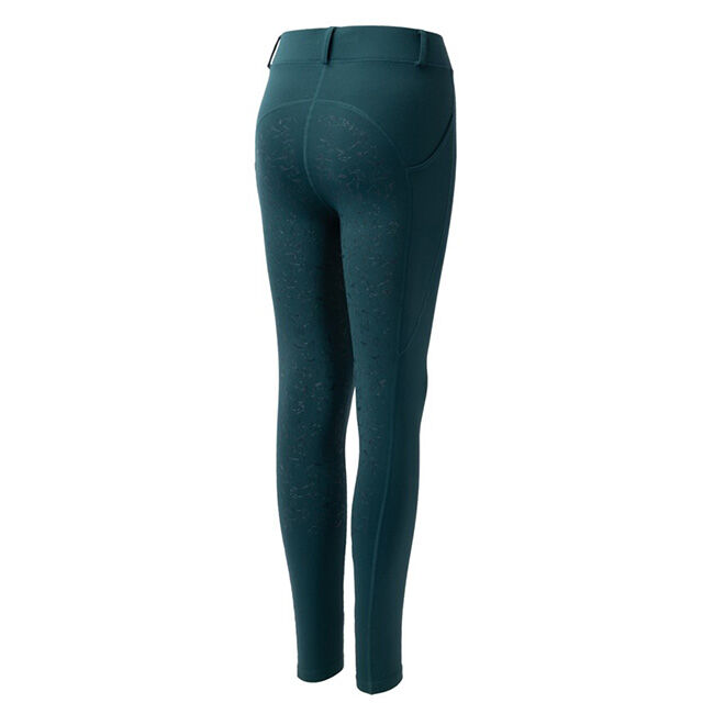 Horze Kids' Dea Winter Thermo Full Seat Tights - Dark Sea Green image number null