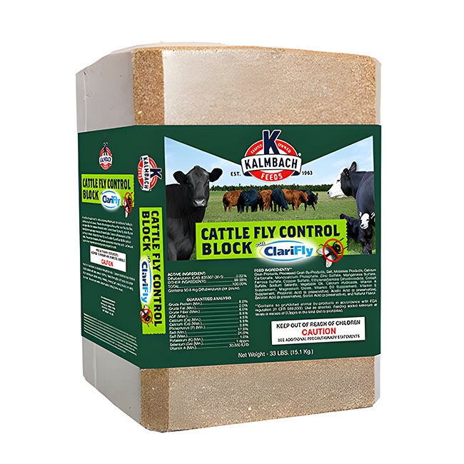 Kalmbach Feeds Cattle Fly Control Block with ClariFly - 33 lb image number null