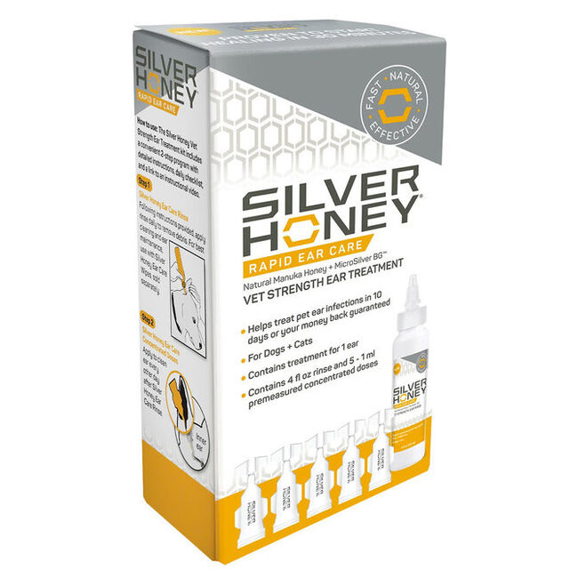 Absorbine Silver Honey Rapid Ear Care - Vet Strength Ear Treatment for Cats & Dogs image number null