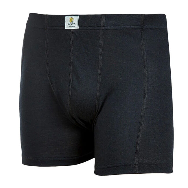 Janus Men's 100% Merino Lightwool Boxer Shorts - Black image number null