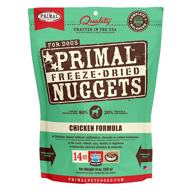 Primal Freeze-Dried Raw Nuggets Dog Food Chicken Recipe The