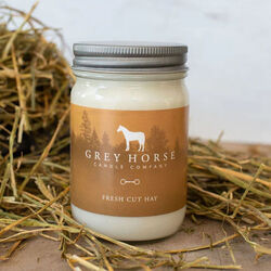Grey Horse Candle Jar - Fresh Cut Hay