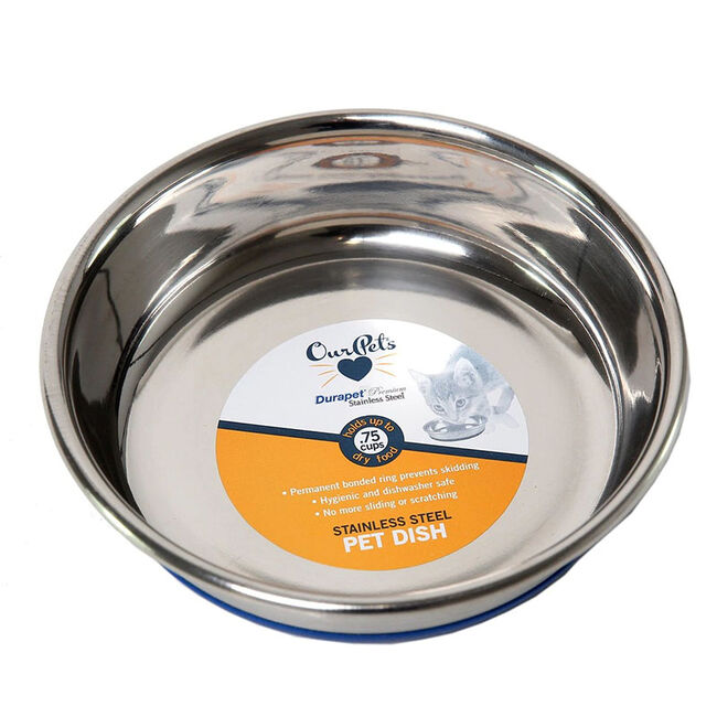 OurPets Durapet Stainless Steel Bowl for Cats image number null