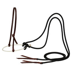 Weaver Equine Loping Hackamore with Leather Hanger & Rope Rein