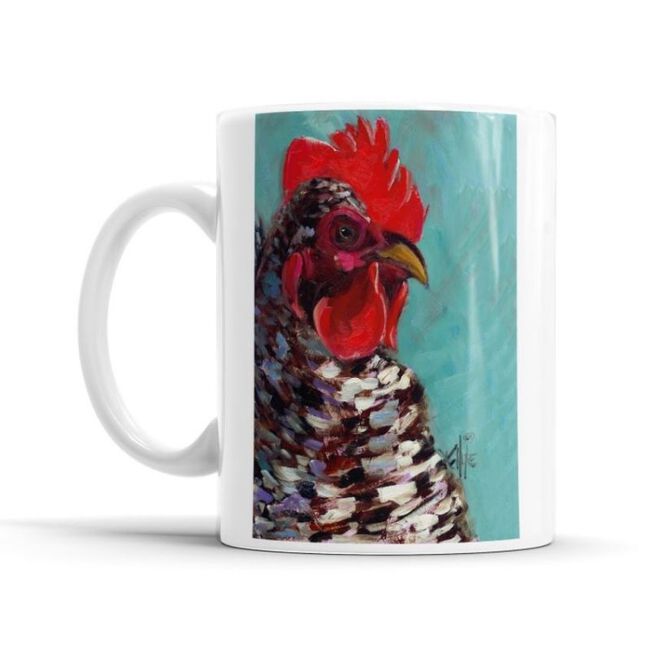 Rooster Mug By K. Huke image number null