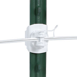 Gallagher T-Post Pin-Lock Insulator - White - 20-Pack