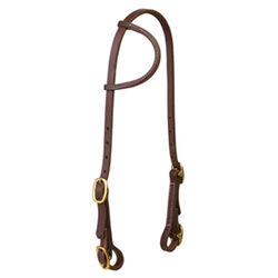 Weaver Working Cowboy Sliding Ear Headstall with Buckle Bit Ends