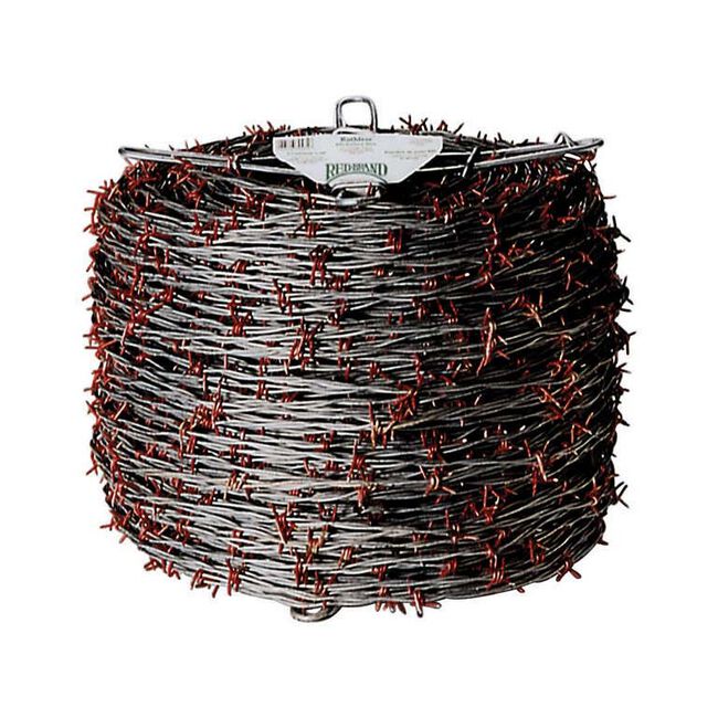 Red Brand 4-Point Galvanized Steel Barbed Wire - 12.4-Gauge x 1320' image number null