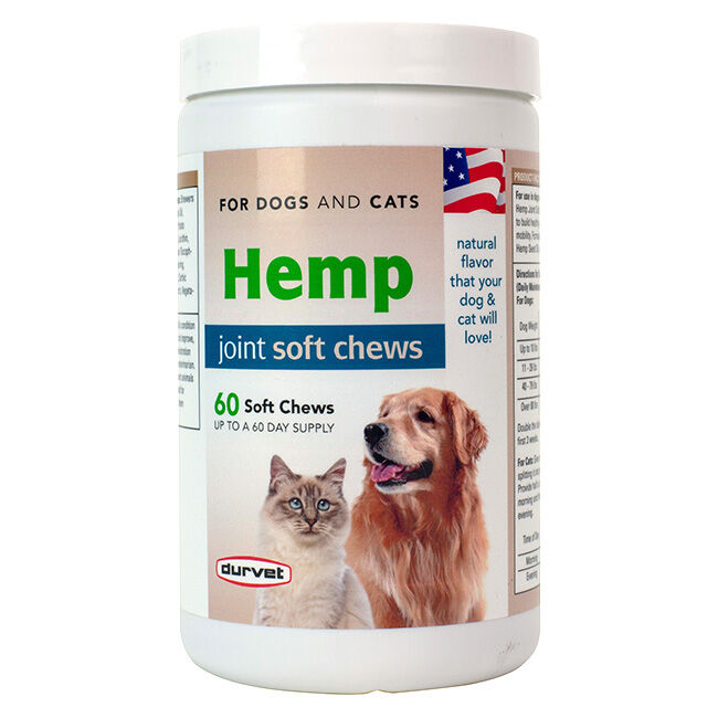 Durvet Hemp Joint Soft Chews for Dogs & Cats - 60-Count image number null