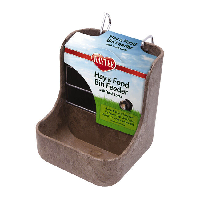 Kaytee Hay & Food Bin Feeder with Quick Locks - Assorted Colors image number null