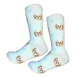 E&S Pets Unisex Novelty Crew Socks - Cockapoo