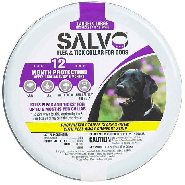 Durvet Salvo Flea & Tick Collar for Dogs - 2-Pack image number null