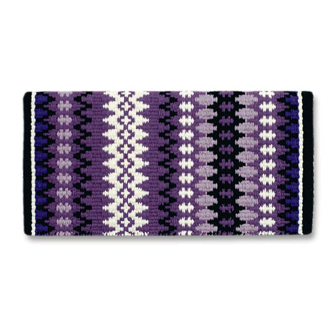 Mayatex Nova 38"x34" Wool Competition Series Show Blanket - Black/Show Purple/Soft Purple/Lavender/Cream image number null