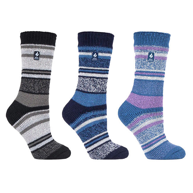 Heat Holders Women's Yasmine Multi-Twist Stripe Socks image number null