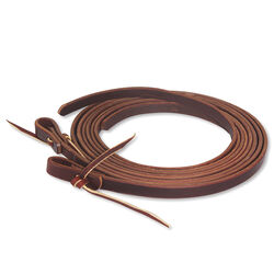 Professional's Choice Schutz Brothers Burgundy Latigo Split Reins 5/8" x 7' with Waterloops - Closeout