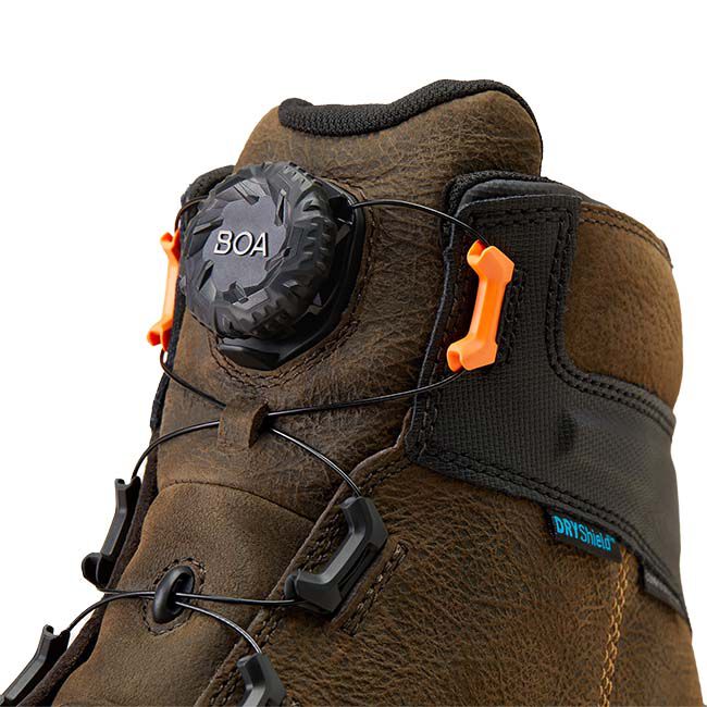 Ariat Men's Stump Jumper 6" BOA Waterproof Composite Toe Work Boot - Iron Coffee image number null