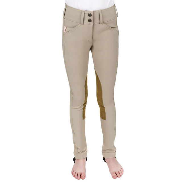 Tailored Sportsman Kids' Trophy Hunter Front Zip Jodhpurs - Tan image number null